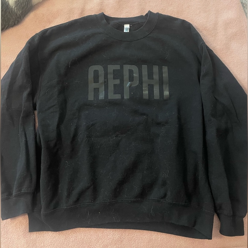 Black greek crewneck in size large